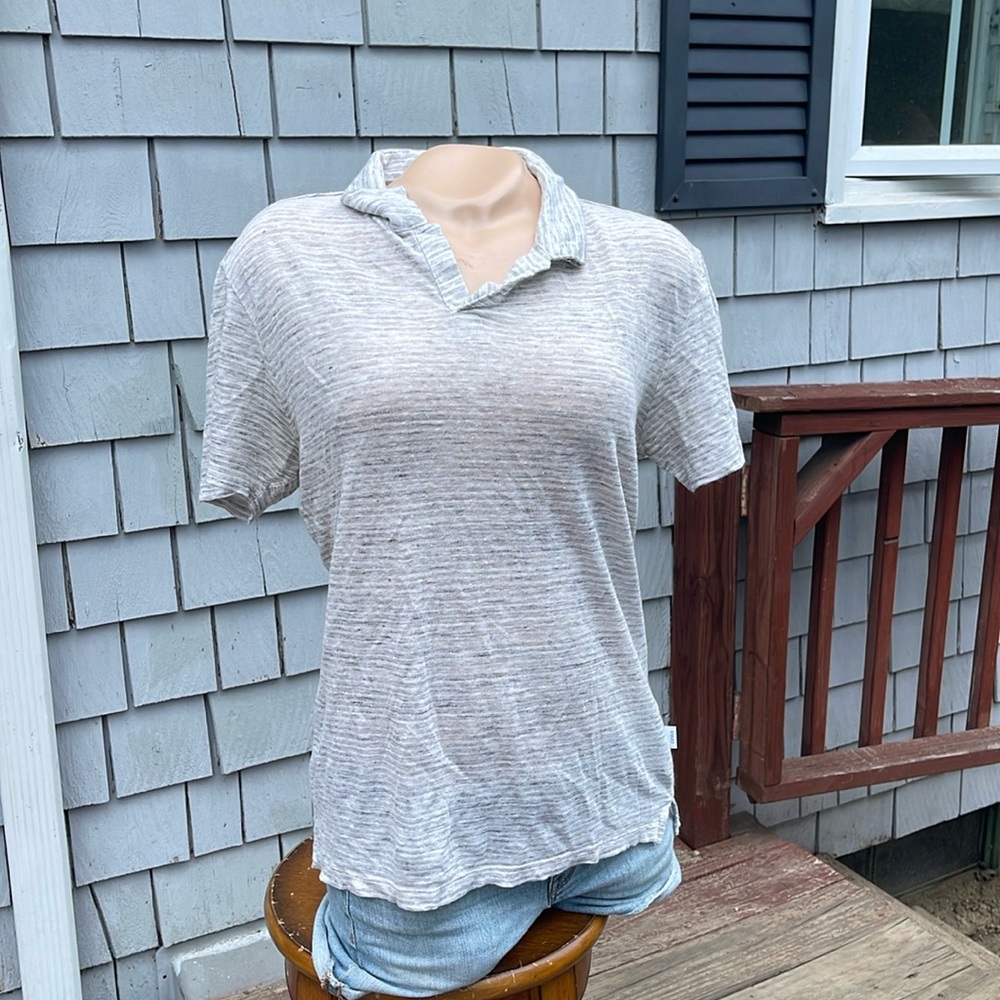 Onia Linen Collar Shirt Size Small